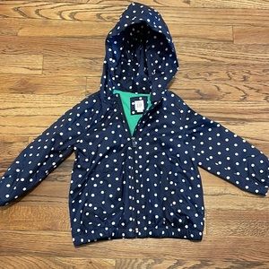 Toddler girl rain jacket with lining